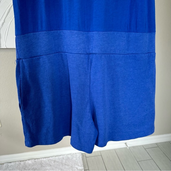 Monrow Drawstring Blue Romper - Picture 9 of 13